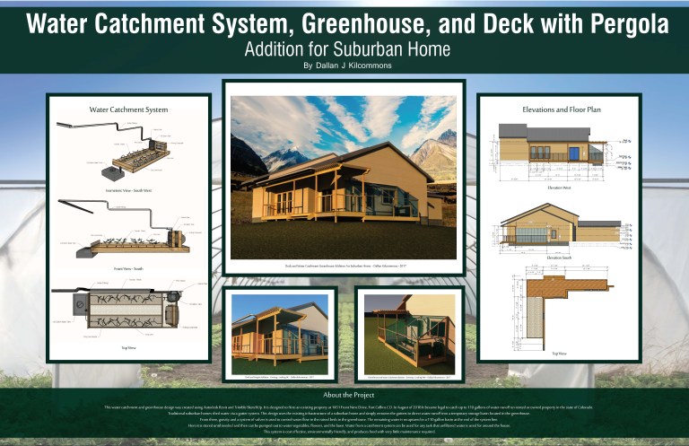 Water Catchment System, Greenhouse and Deck with Pergola - 2017