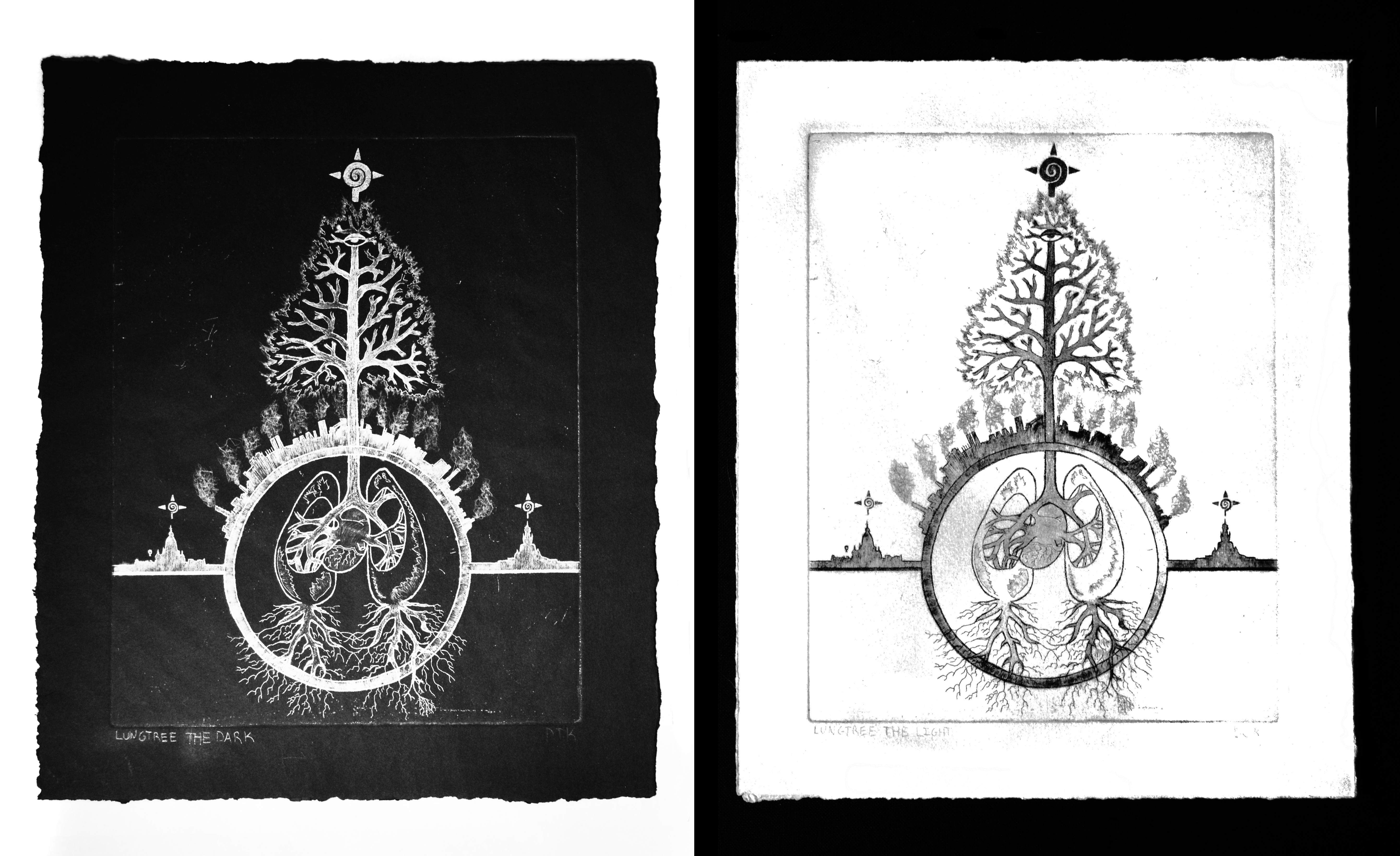 Lung Tree Balance - Copper Etching - 2016